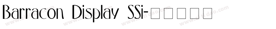 Barracon Display SSi字体转换